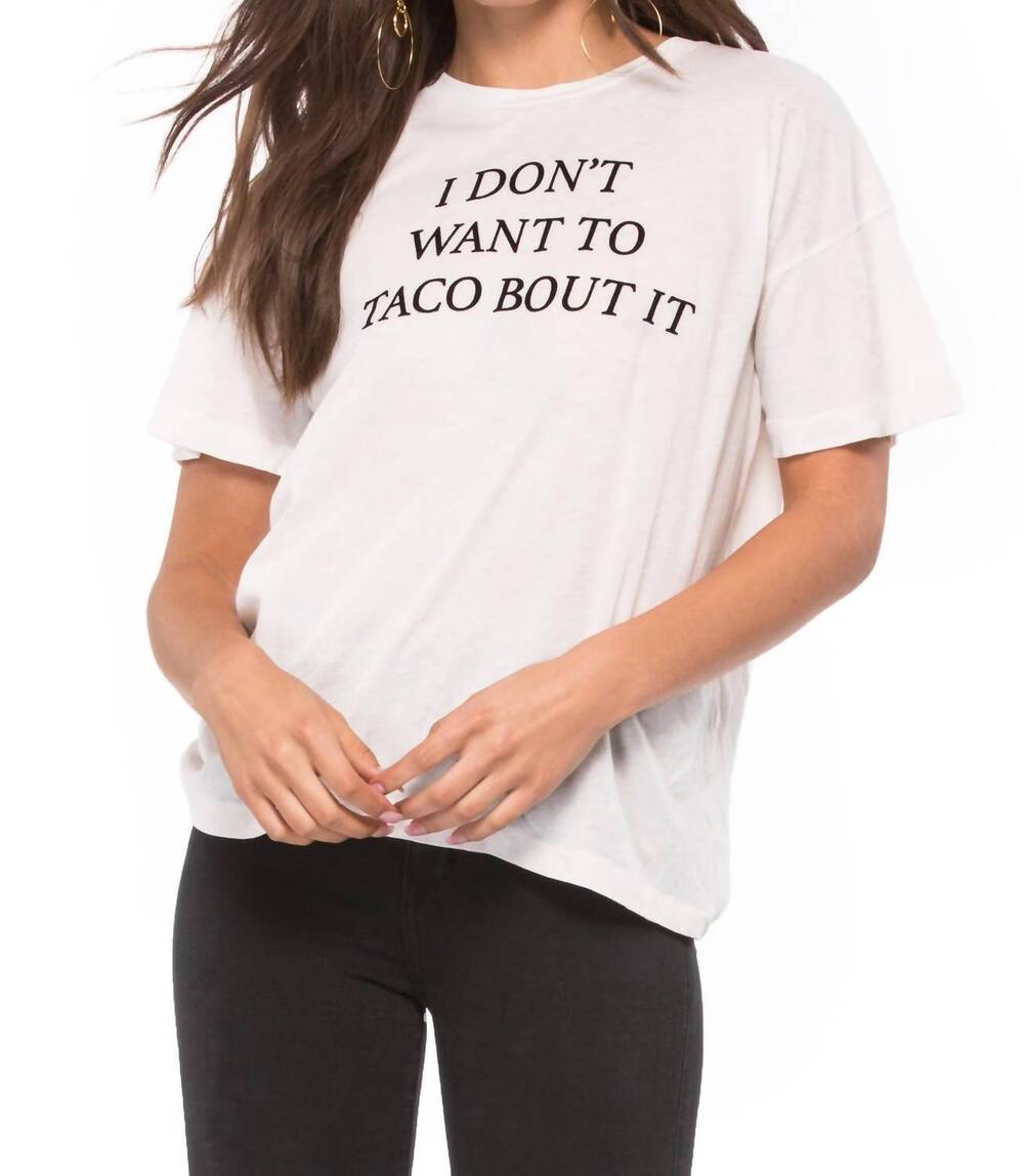 NEW WILDFOX taco talk sonic short sleeve tee in vintage lace